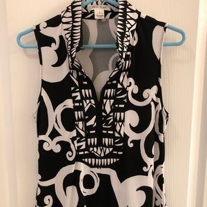 Black and white tunic